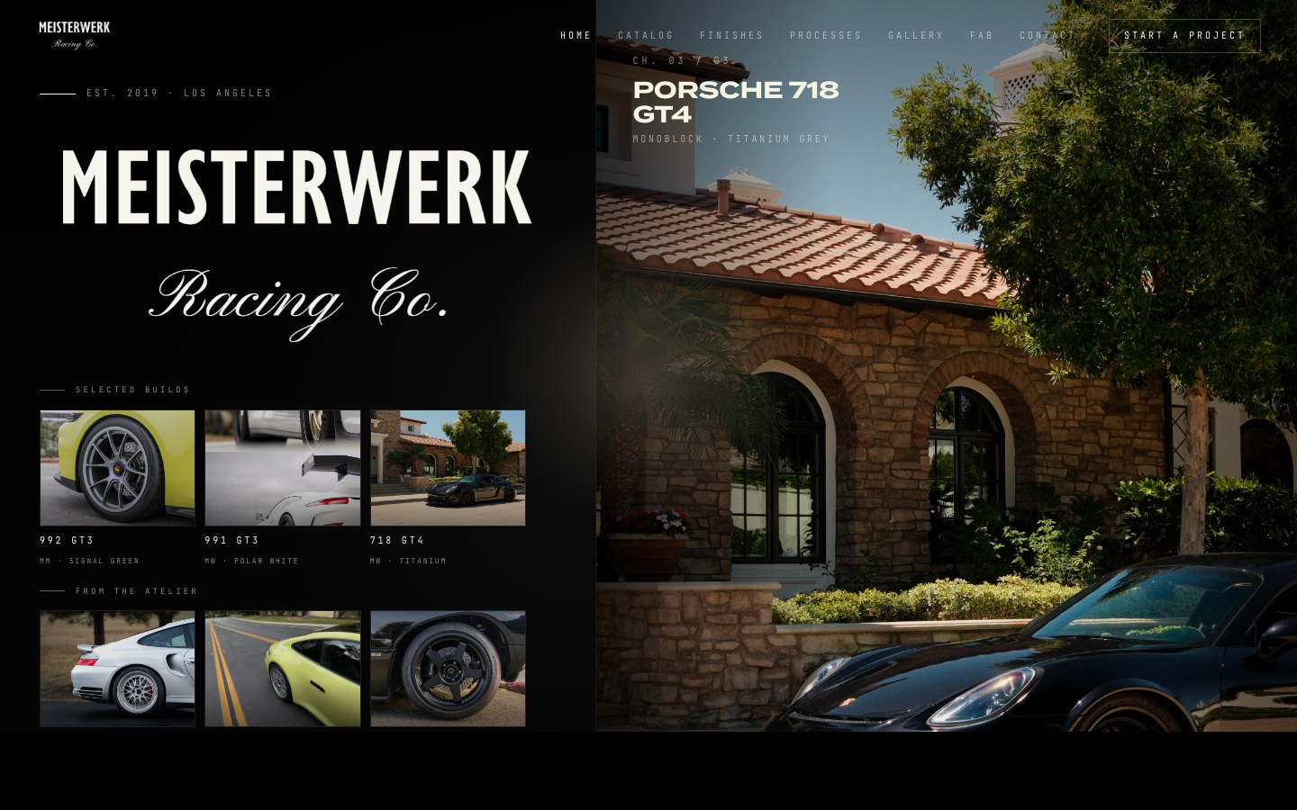 Tier 01 — Meisterwerk Racing